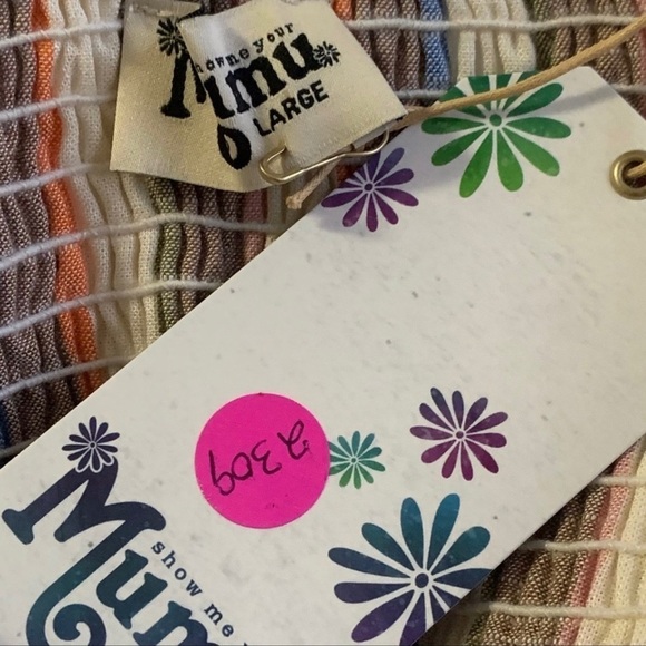 💋NWT Show Me Your MuMu Smocked Breezy Drape BoHo Summer Dress - Picture 12 of 12